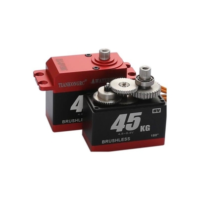 TIANKONGRC BLS-HV45MG 45KG Brushless Servo High Torque Digital RC Servo Motor Waterproof All-Metal High Voltage 4.8~8.4V 180° Control Angle Steering Servo Motor For 1:8 1:10 RC Car