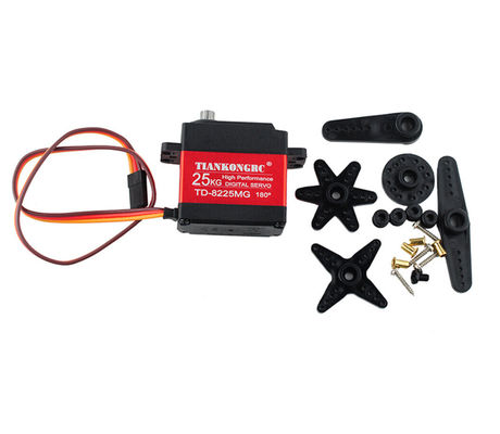Good price TIANKONGRC TD-8225MG 25kg 4.8-8.4V 180 Degree RC Servo Motor Metal Gear For Arduino Smart Car Robot online