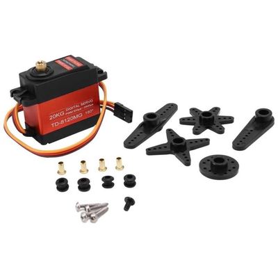 Good price TIANKONGRC TD-8120MG 20KG  4.8-7.4V Digital Servo 360 Degree Waterproof Large Torque Metal Gear for DIY Robot Robotic Arm RC Model PWM 500μs-2500μs online